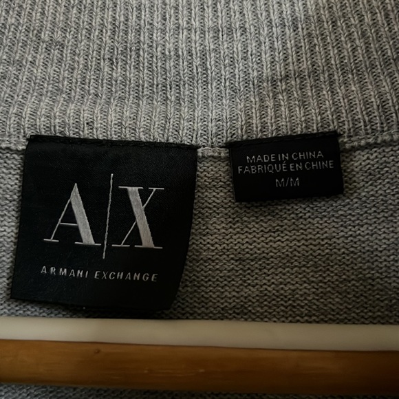 Armani Exchange button up sweater with pockets, size medium in great condition. - Picture 2 of 6